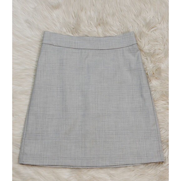 Rachel Zoe Womens Gray Plaid Mini Skirt Light Gray Fully Lined Skirt NWOT SZ XS - Picture 5 of 11
